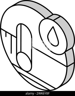 Isometrische Symbolvektorgrafik Dachunterlage Stock Vektor