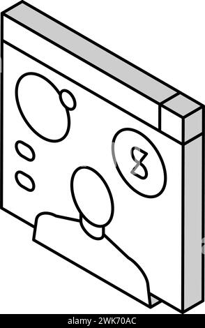 Isometrische Symbolvektorgrafik zum Öffnen von Kundenkonten Stock Vektor