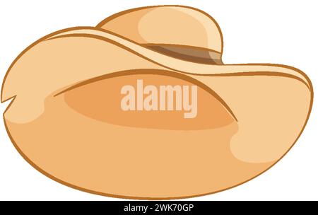 Vektorgrafik eines traditionellen westlichen Cowboyhutes. Stock Vektor