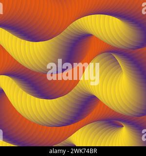 Abstrakter farbenfroher Hintergrund mit Farbverlauf. Die Illusion des dreidimensionalen Raumes. Eine Vorlage für kreatives Design Stock Vektor