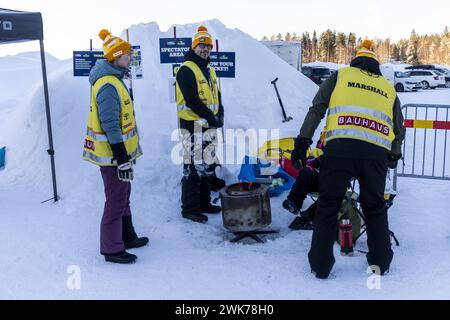 Ambiente während der Rallye Sweden 2024, 2. Runde der WRC World Rallye Car Championship 2024, vom 15. Bis 18. Februar 2024 in Umea, Schweden Stockfoto