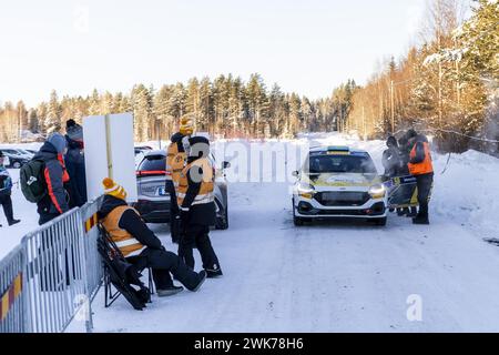 Ambiente während der Rallye Sweden 2024, 2. Runde der WRC World Rallye Car Championship 2024, vom 15. Bis 18. Februar 2024 in Umea, Schweden Stockfoto