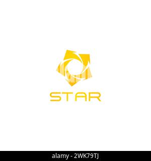 Sternpfeil-Logo. Abstrakter Stern-Logo-Vektor Stock Vektor