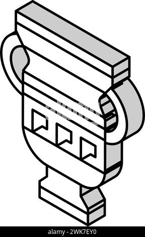 Amphora altes griechenland isometrische Icon Vektor Illustration Stock Vektor