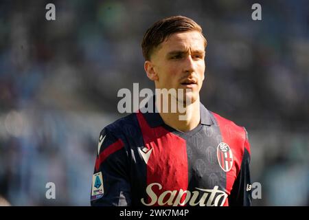 Rom, Rom, Italien. Februar 2024. 25. Tag der italienischen Meisterschaft der Serie A zwischen S.S. Lazio VS Bologna F.C. am 18. Februar 2024 im Olympiastadion, Rom, italien (Foto: © Stefano D'Offizi/ZUMA Press Wire) NUR REDAKTIONELLE VERWENDUNG! Nicht für kommerzielle ZWECKE! Stockfoto