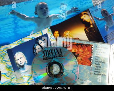 Musikausstellung - Nevermind Album Nirvana CD Stockfoto