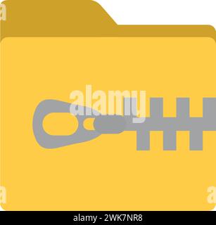 Symbol für ZIP-Datei. Einfache Abbildung des Vektorsymbols für ZIP-Dateien. Symbol für Zip-Zeichen Stock Vektor