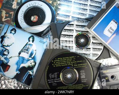 Musikausstellung - Sonic Youth CD - American Rock Band, New York City Stockfoto