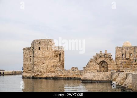 Libanon, Saida, Seeschloss Stockfoto