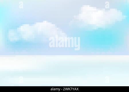 Blauer Himmel mit weißen Wolken abstrakten Hintergrund Stock Vektor