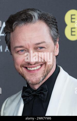 London, Großbritannien. Februar 2024. LONDON, VEREINIGTES KÖNIGREICH - 18. FEBRUAR 2024: James McAvoy nimmt am 18. Februar 2024 an der EE BAFTA Film Awards Zeremonie in der Royal Festival Hall in London Teil. (Foto: Wiktor Szymanowicz/NurPhoto) Credit: NurPhoto SRL/Alamy Live News Stockfoto