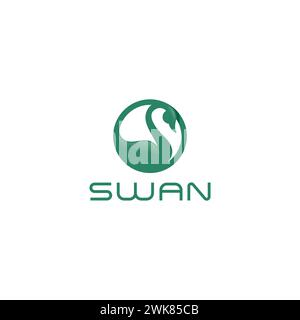 Swan-Logo. Schwanensymbol Vektor-Illustration Stock Vektor