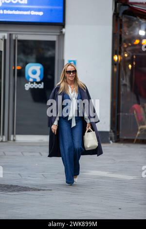 London, Großbritannien. Februar 2024. Amanda Holden verlässt Global Radio, nachdem sie ihre Heart Breakfast Radio Show Credit: Richard Lincoln/Alamy Live News präsentiert hat Stockfoto