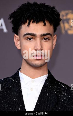 Archie Madekwe bei der Verleihung der BAFTA Film Awards 2024 / 77. British Academy Film Awards in der Royal Festival Hall. London, 18.02.2024 *** Archie Madekwe bei den BAFTA Film Awards 2024 77th British Academy Film Awards in der Royal Festival Hall London, 18 02 2024 Foto:XS.xVasx/xFuturexImagex bafta2024 4796 Stockfoto