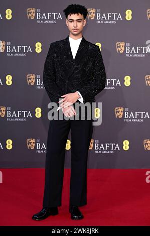 Archie Madekwe bei der Verleihung der BAFTA Film Awards 2024 / 77. British Academy Film Awards in der Royal Festival Hall. London, 18.02.2024 *** Archie Madekwe bei den BAFTA Film Awards 2024 77th British Academy Film Awards in der Royal Festival Hall London, 18 02 2024 Foto:XS.xVasx/xFuturexImagex bafta2024 4795 Stockfoto