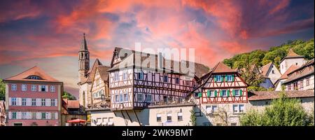 Skyline der Stadt Schwaebisch Hall in Baden-Württemberg Deutschland Stockfoto