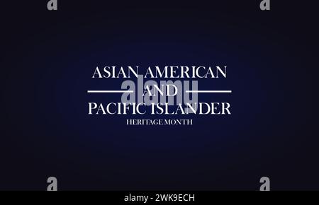 Text-Illustration-Design des asiatischen amerikanischen und pazifischen Islanders Stock Vektor