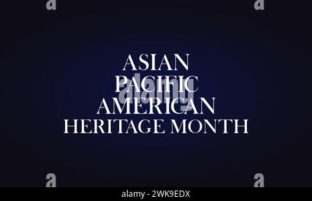 Text-Illustration-Design des asiatischen amerikanischen und pazifischen Islanders Stock Vektor