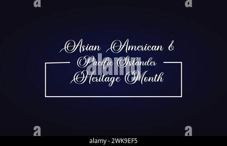 Text-Illustration-Design des asiatischen amerikanischen und pazifischen Islanders Stock Vektor