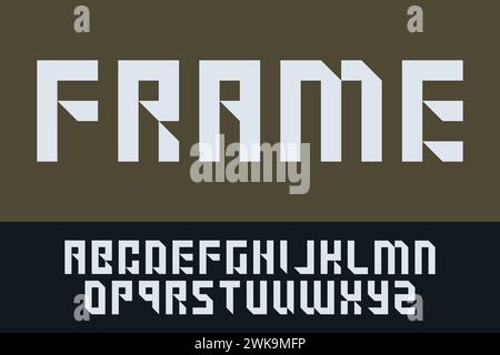 Design Frame Schriftart Alphabet Typografie Schriftart Letter Text Stock Vektor