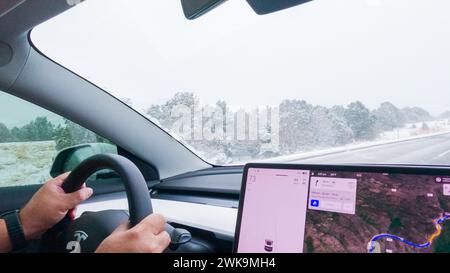Ein Wintersturm durch den Westen von Colorado Stockfoto