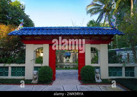 PALM BEACH, FL – 3. Februar 2024 – Ansicht des Garden Club of Palm Beach in Palm Beach, Florida. Stockfoto