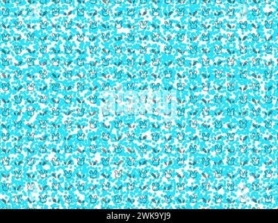Blauer Hintergrund mit Hasen- und Karottentapete. Hochwertige Fotos Stockfoto