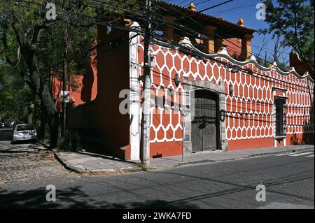 Fonoteca Nacional, Nationales Schallarchiv, auf der Avenida Francisco Sosa, Coyoacan, Mexiko Stadt *** Fonoteca Nacional, National Sound Archive, on Avenida Francisco Sosa, Coyoacan, Mexiko-Stadt Stockfoto