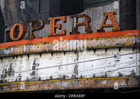 Leerstehendes Kino Cine Opera, Cuauhtemoc, Mexiko Stadt *** leeres Kino Cine Opera, Cuauhtemoc, Mexiko Stadt Stockfoto