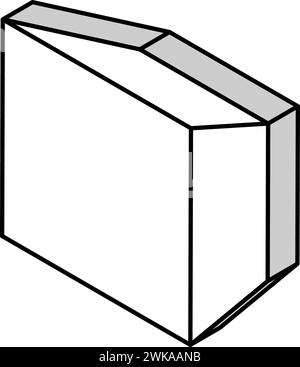 Quadratische Stange Metallprofil isometrische Symbolvektorillustration Stock Vektor