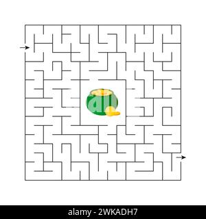 Kinderspiellabyrinth für St. Patrick's Day. Stock Vektor