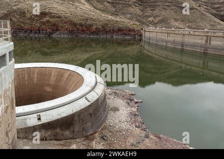 Überlaufauslass am Owyhee Dam in Malheur County, Oregon. Stockfoto