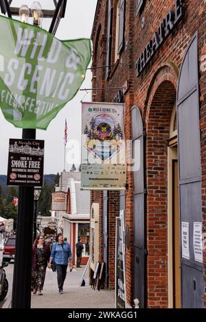 Nevada City, Usa. Februar 2024. Die South Yuba River Citizens League (SYRCL) veranstaltet vom 15. Bis 19. Februar 2024 das Wild and Scenic Film Festival (WSFF) in Nevada City und Grass Valley, Kalifornien 2024. Seit seiner Gründung im Jahr 1983 hat SYRCL einen dauerhaften Schutz für 39 Meilen des South Yuba River unter dem kalifornischen Wild and Scenic Rivers Act gesichert. (Foto: Penny Collins/NurPhoto) Credit: NurPhoto SRL/Alamy Live News Stockfoto