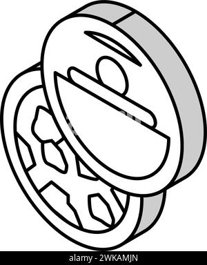 Badsalzbehälter isometrische Symbolvektorillustration Stock Vektor