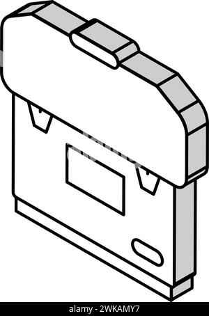 Isometrische Vektorillustration des Camp Kühlers Stock Vektor