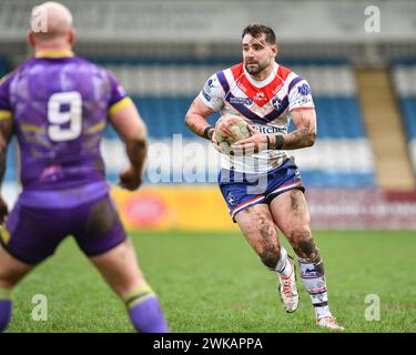 Featherstone, England - 18. Februar 2024 - Josh Bowden von Wakefield Trinity. Rugby League 1895 Cup, Newcastle Thunder gegen Wakefield Trinity im Millenium Stadium, Featherstone, UK Dean Williams Stockfoto