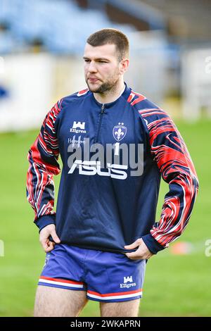 Featherstone, England - 18. Februar 2024 - Max Jowitt von Wakefield Trinity. Rugby League 1895 Cup, Newcastle Thunder gegen Wakefield Trinity im Millenium Stadium, Featherstone, UK Dean Williams Stockfoto