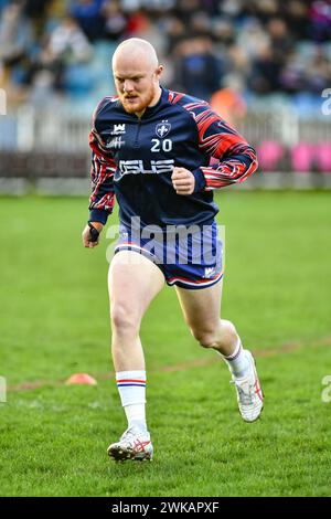 Featherstone, England - 18. Februar 2024 - Toby Boothroyd von Wakefield Trinity. Rugby League 1895 Cup, Newcastle Thunder gegen Wakefield Trinity im Millenium Stadium, Featherstone, UK Dean Williams Stockfoto