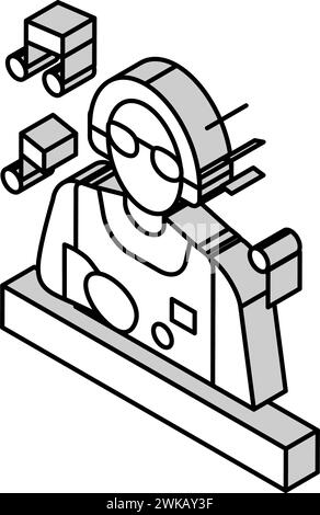 dj spielt Musik isometrische Iconvektorillustration Stock Vektor