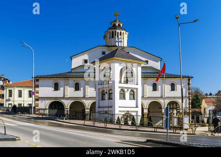 Die Kirche Sent Nikola wurde 1876 an der Stelle der älteren Kirche aus dem Jahr 1341 errichtet. Stockfoto