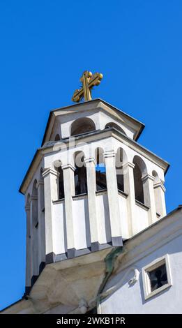 Die Kirche Sent Nikola wurde 1876 an der Stelle der älteren Kirche aus dem Jahr 1341 errichtet. Stockfoto