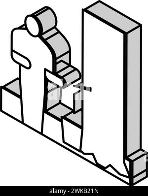 Sammlung und Lagerung Ahornsirup isometrische Icon Vektor Illustration Stock Vektor