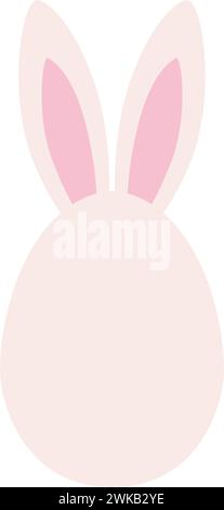 Isoliertes osterei mit Kaninchenohren Vektor Stock Vektor