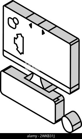 Benutzerdefinierte Software-Isometrie-Vektorgrafik Stock Vektor