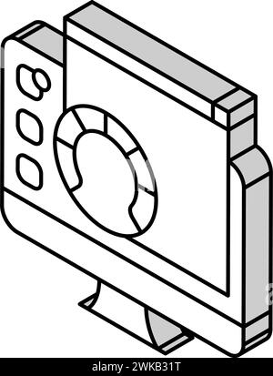 Isometrische Symbolvektorgrafik der Dienstprogrammsoftware Stock Vektor