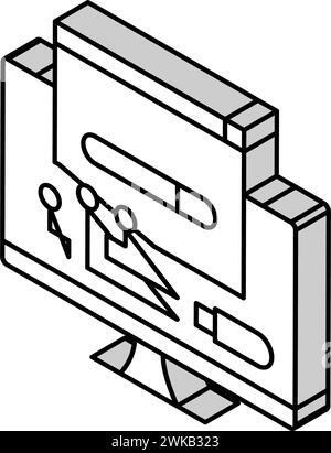 Abbildung des isometrischen Symbols der Treibersoftware Stock Vektor