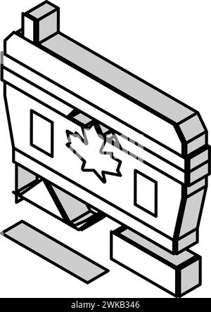 Isometrische Isometrie-Vektorillustration aus Sicherheitsahorn Stock Vektor