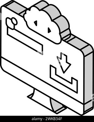 Abbildung des isometrischen Symbolvektors der Plattform-Software Stock Vektor