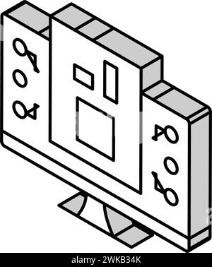 Isometrische Symbolvektorgrafik der Firmware-Software Stock Vektor