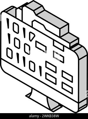 Abbildung des isometrischen Symbolvektors der Systemsoftware Stock Vektor